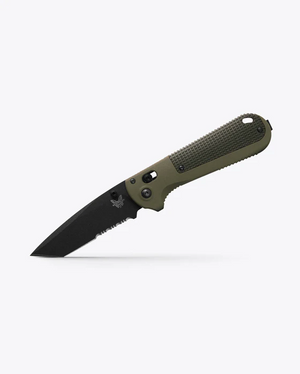 Benchmade, Inc.™ Redoubt 431SBK-1 Ranger & Forest Green Grivory CPM D2 Semi-Stainless Steel Pocket Knife