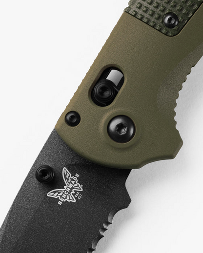 Benchmade, Inc.™ Redoubt 431SBK-1 Ranger & Forest Green Grivory CPM D2 Semi-Stainless Steel Pocket Knife