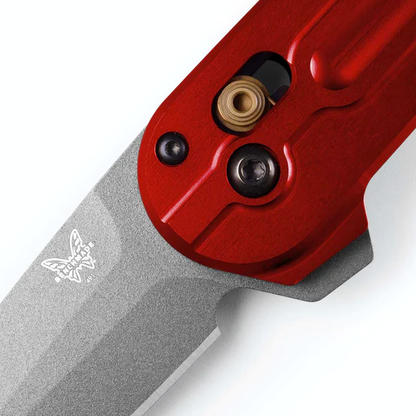 Benchmade, Inc.™ Lowden 491GY-01 Phoenix Red Anodized 6061-T6 Aluminum M390 Stainless Steel Pocket Knife