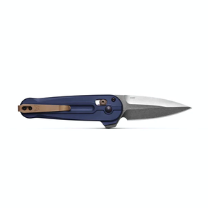 Benchmade, Inc.™ Lowden 491 Crater Blue Anodized 6061-T6 Aluminum M390 Stainless Steel Pocket Knife