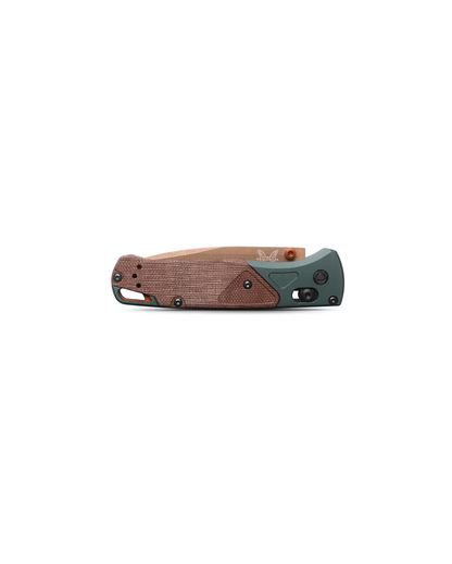 Benchmade, Inc.™ Bugout 535FE-2602 Brown Canvas Micarta and Taiga Green Anodized 6061-T6 Aluminum CPM-S90V Stainless Steel Pocket Knife