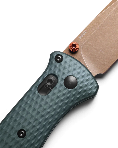 Benchmade, Inc.™ Bailout 537FE-2601 Taiga Green Anodized 6061-T6 Aluminum CPM-S90V Stainless Steel Pocket Knife
