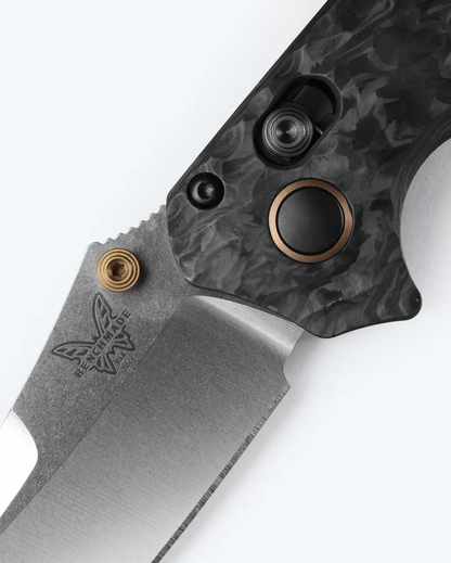 Benchmade, Inc.™ Mini Bedlam 865-02 Marbled Carbon Fiber CPM-S90V Stainless Steel Pocket Knife