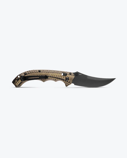 Benchmade, Inc.™ Mini Bedlam 865BK-01 Coyote & Black G10 CPM-S90V Stainless Steel Pocket Knife