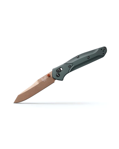 Benchmade, Inc.™ Osborne 940FE-2601 Taiga Green Anodized 6061-T6 Aluminum CPM-S90V Stainless Steel Pocket Knife