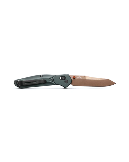 Benchmade, Inc.™ Osborne 940FE-2601 Taiga Green Anodized 6061-T6 Aluminum CPM-S90V Stainless Steel Pocket Knife