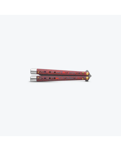 Benchmade, Inc.™ Necron Bali-Song 99-241 Lava Flow Red Fat Carbon Damasteel Pocket Knife