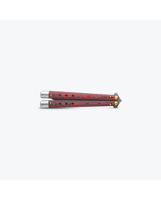 Benchmade, Inc.™ Necron Bali-Song 99-241 Lava Flow Red Fat Carbon Damasteel Pocket Knife