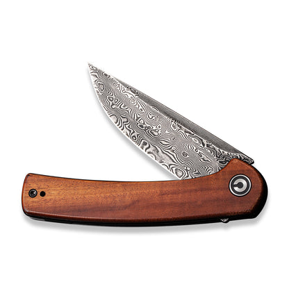 CIVIVI Knives™ Mini Asticus Liner Lock C19026B-DS2 Cuibourtia Wood Damascus Steel Pocket Knife