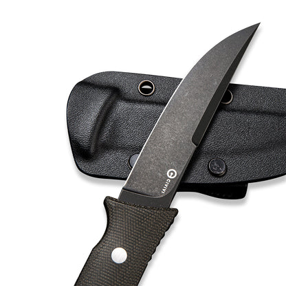 CIVIVI Knives™ Tamashii Fixed Blade C19046-4 Dark Green Micarta D2 Semi-Stainless Steel Knife