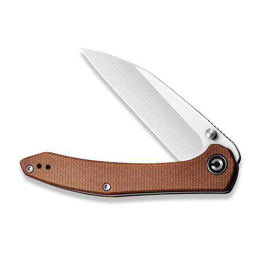 CIVIVI Knives™ Hadros Liner Lock C20004-2 Brown Micarta 10Cr15CoMoV Stainless Steel Pocket Knife
