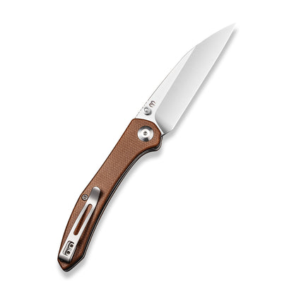 CIVIVI Knives™ Hadros Liner Lock C20004-2 Brown Micarta 10Cr15CoMoV Stainless Steel Pocket Knife