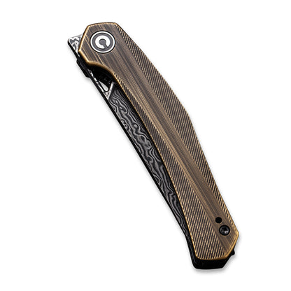 CIVIVI Knives™ Lazar Liner Lock C20013-DS2 Brass Damascus Steel Pocket Knife