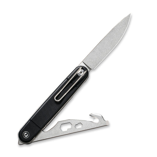 CIVIVI Knives™ Crit Liner Lock C20014F-1 Black G10 Nitro-V Stainless Steel Pocket Knife