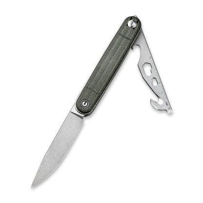 CIVIVI Knives™ Crit Liner Lock C20014F-3 Green Micarta Nitro-V Stainless Steel Pocket Knife