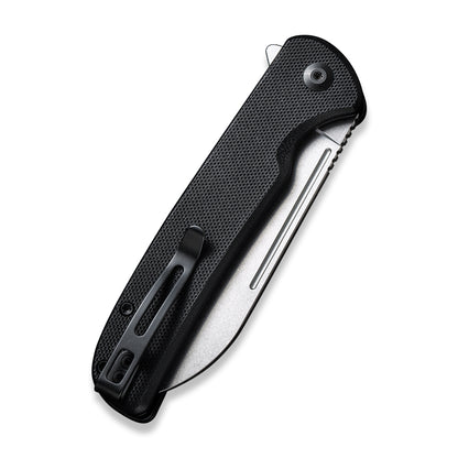 CIVIVI Knives™ Chevalier Button Lock C20022-1 Black G10 14C28N Stainless Steel Pocket Knife