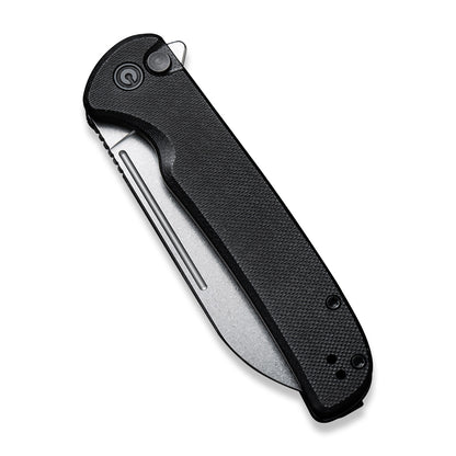 CIVIVI Knives™ Chevalier Button Lock C20022-1 Black G10 14C28N Stainless Steel Pocket Knife