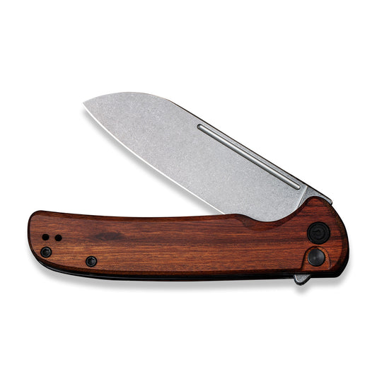 CIVIVI Knives™ Chevalier Button Lock C20022-3 Cuibourtia Wood 14C28N Stainless Steel Pocket Knife