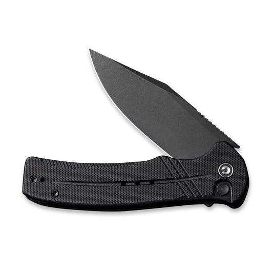 CIVIVI Knives™ Cogent Button Lock C20038D-1 Black G10 14C28N Stainless Steel Pocket Knife