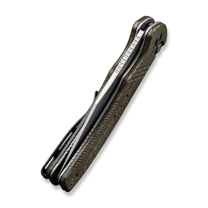 CIVIVI Knives™ Cogent Button Lock C20038D-5 Green Micarta 14C28N Stainless Steel Pocket Knife