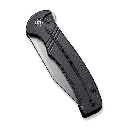 CIVIVI Knives™ Cogent Button Lock C20038D-7 Black Micarta 14C28N Stainless Steel Pocket Knife