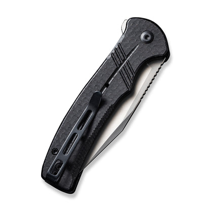 CIVIVI Knives™ Cogent Button Lock C20038D-7 Black Micarta 14C28N Stainless Steel Pocket Knife