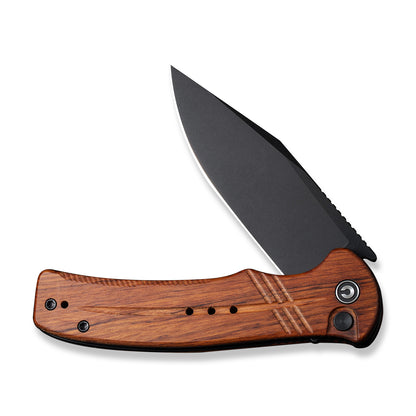 CIVIVI Knives™ Cogent Button Lock C20038D-8 Guibourtia Wood 14C28N Stainless Steel Pocket Knife