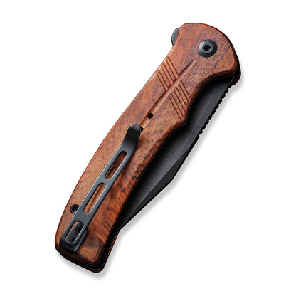 CIVIVI Knives™ Cogent Button Lock C20038D-8 Guibourtia Wood 14C28N Stainless Steel Pocket Knife