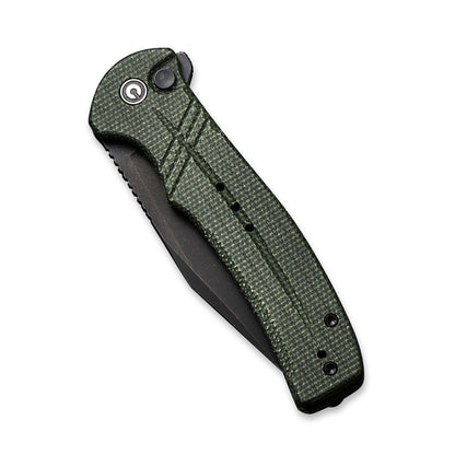 CIVIVI Knives™ Cogent Button Lock C20038E-4 Green Micarta 14C28N Stainless Steel Pocket Knife