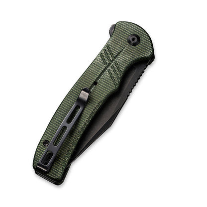 CIVIVI Knives™ Cogent Button Lock C20038E-4 Green Micarta 14C28N Stainless Steel Pocket Knife