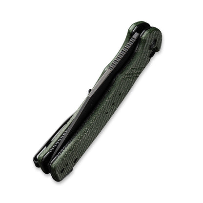 CIVIVI Knives™ Cogent Button Lock C20038E-4 Green Micarta 14C28N Stainless Steel Pocket Knife