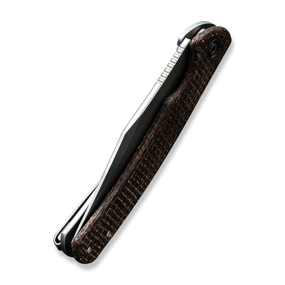 CIVIVI Knives™ Sinisys Frame Lock C20039-2 Brown Burlap Micarta 14C28N Stainless Steel Pocket Knife