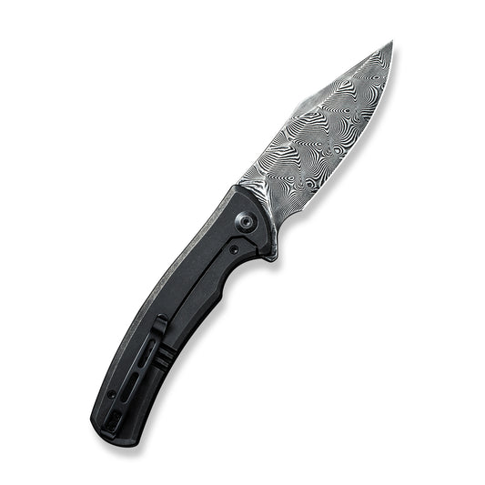 CIVIVI Knives™ Sinisys Frame Lock C20039-DS1 Twill Carbon Fiber and Black G10 Damascus Steel Pocket Knife