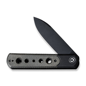 CIVIVI Knives™ Banneret Frame Lock C20040D-1 Dark Green Micarta and Black Stainless Steel Nitro-V Stainless Steel Pocket Knife
