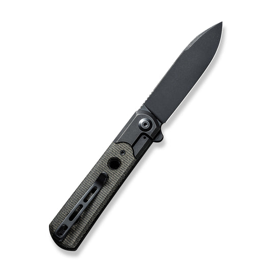 CIVIVI Knives™ Banneret Frame Lock C20040D-1 Dark Green Micarta and Black Stainless Steel Nitro-V Stainless Steel Pocket Knife