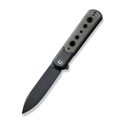 CIVIVI Knives™ Banneret Frame Lock C20040D-1 Dark Green Micarta and Black Stainless Steel Nitro-V Stainless Steel Pocket Knife