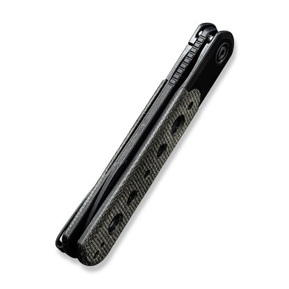 CIVIVI Knives™ Banneret Frame Lock C20040D-1 Dark Green Micarta and Black Stainless Steel Nitro-V Stainless Steel Pocket Knife