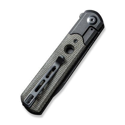 CIVIVI Knives™ Banneret Frame Lock C20040D-1 Dark Green Micarta and Black Stainless Steel Nitro-V Stainless Steel Pocket Knife