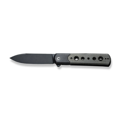 CIVIVI Knives™ Banneret Frame Lock C20040D-1 Dark Green Micarta and Black Stainless Steel Nitro-V Stainless Steel Pocket Knife
