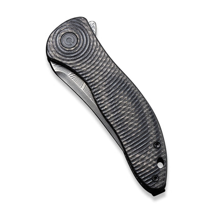 CIVIVI Knives™ Synergy3 Liner Lock C20075A-DS1 Twill Carbon Fiber and Black G10 Damascus Steel Pocket Knife