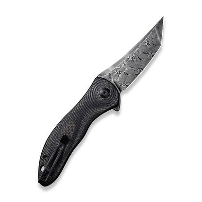 CIVIVI Knives™ Synergy3 Liner Lock C20075B-DS1 Twill Carbon Fiber and Black G10 Damascus Steel Pocket Knife