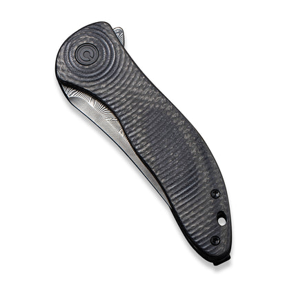 CIVIVI Knives™ Synergy3 Liner Lock C20075B-DS1 Twill Carbon Fiber and Black G10 Damascus Steel Pocket Knife