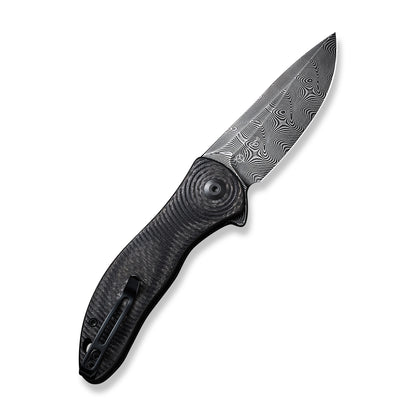 CIVIVI Knives™ Synergy 3 Liner Lock C20075D-DS1 Black Twill Carbon Fiber and Black G10 Damascus Steel Pocket Knife