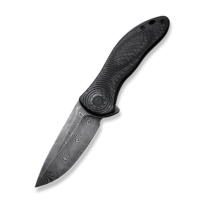 CIVIVI Knives™ Synergy 3 Liner Lock C20075D-DS1 Black Twill Carbon Fiber and Black G10 Damascus Steel Pocket Knife