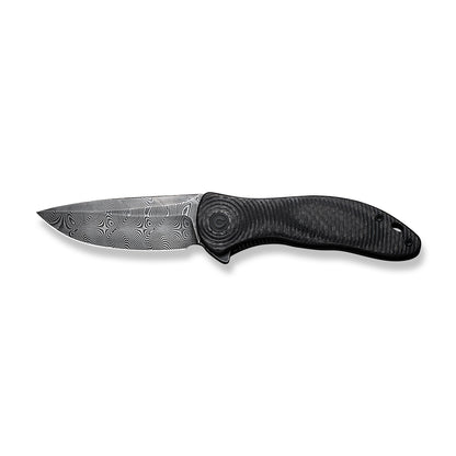 CIVIVI Knives™ Synergy 3 Liner Lock C20075D-DS1 Black Twill Carbon Fiber and Black G10 Damascus Steel Pocket Knife