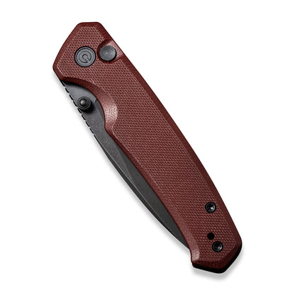 CIVIVI Knives™ Altus Button Lock C20076-2 Burgundy G10 Nitro-V Stainless Steel Pocket Knife