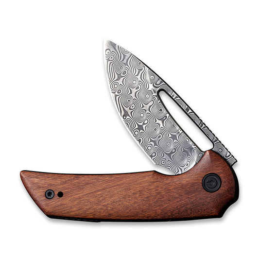 CIVIVI Knives™ Odium Liner Lock C2010DS-1 Cuibourtia Wood Damascus Steel Pocket Knife