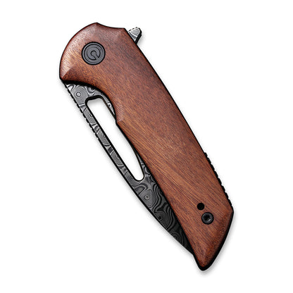 CIVIVI Knives™ Odium Liner Lock C2010DS-1 Cuibourtia Wood Damascus Steel Pocket Knife