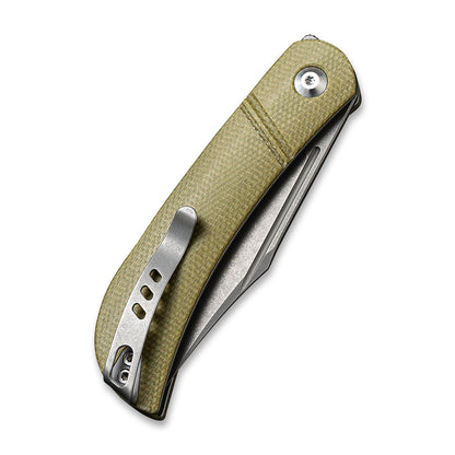 CIVIVI Knives™ Appalachian Drifter C2015B Olive Micarta CPM S35VN Stainless Steel Pocket Knife