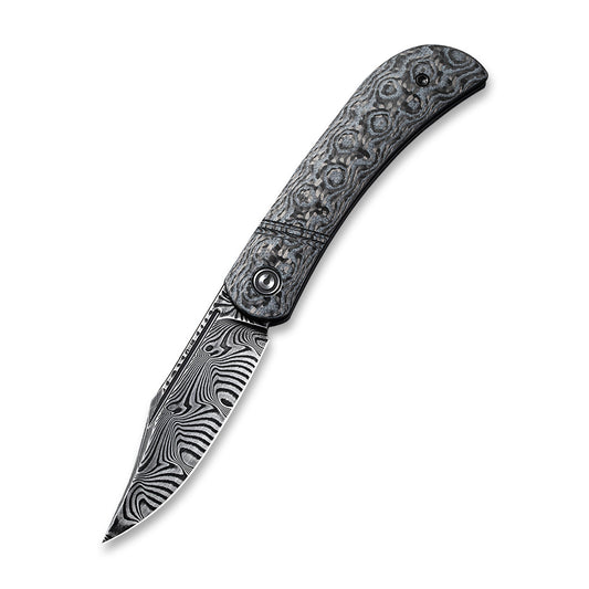 CIVIVI Knives™ Appalachian Drifter C2015DS-1 Carbon Fiber and Black G10 Damascus Steel Pocket Knife